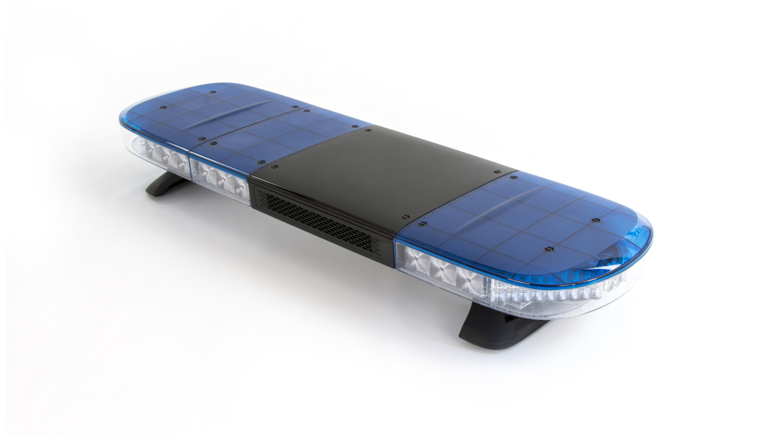 Aegis FIT Lightbar 105cm (42") - 183cm (72") ECE R65 Approved Class 2, 36 to 96 LEDs, Corner D-Fuser and Middle Fresnel Optics, Select from LED and Top Cover Colours with Clear LENs, with Standard Mounting Feet. 5 Year Warranty.