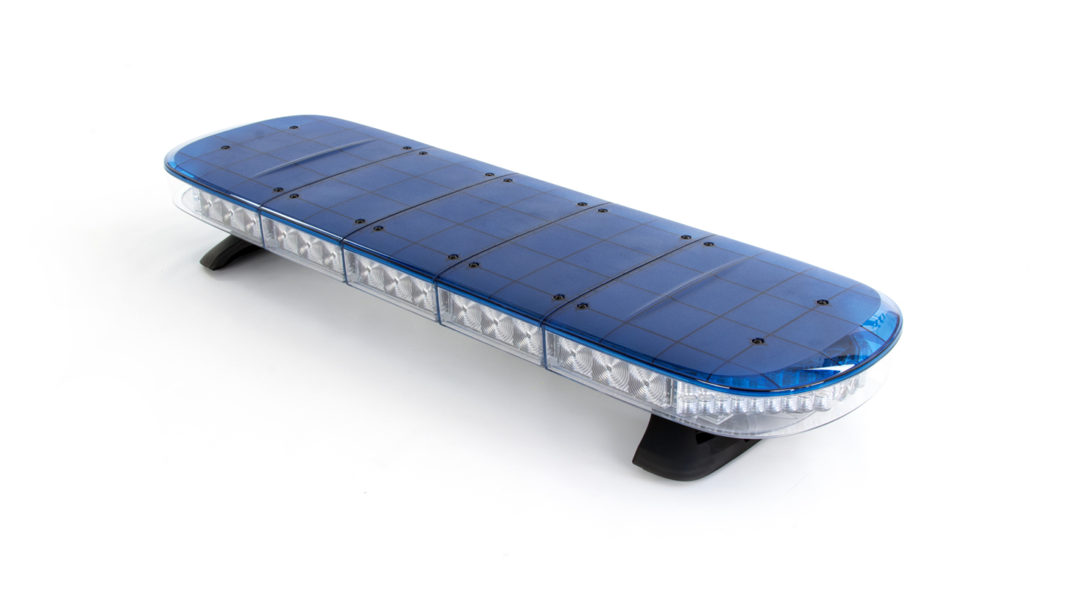 Aegis FIT Lightbar 105cm (42") - 183cm (72") ECE R65 Approved Class 2, 36 to 96 LEDs, Corner D-Fuser and Middle Fresnel Optics, Select from LED and Top Cover Colours with Clear LENs, with Standard Mounting Feet. 5 Year Warranty.