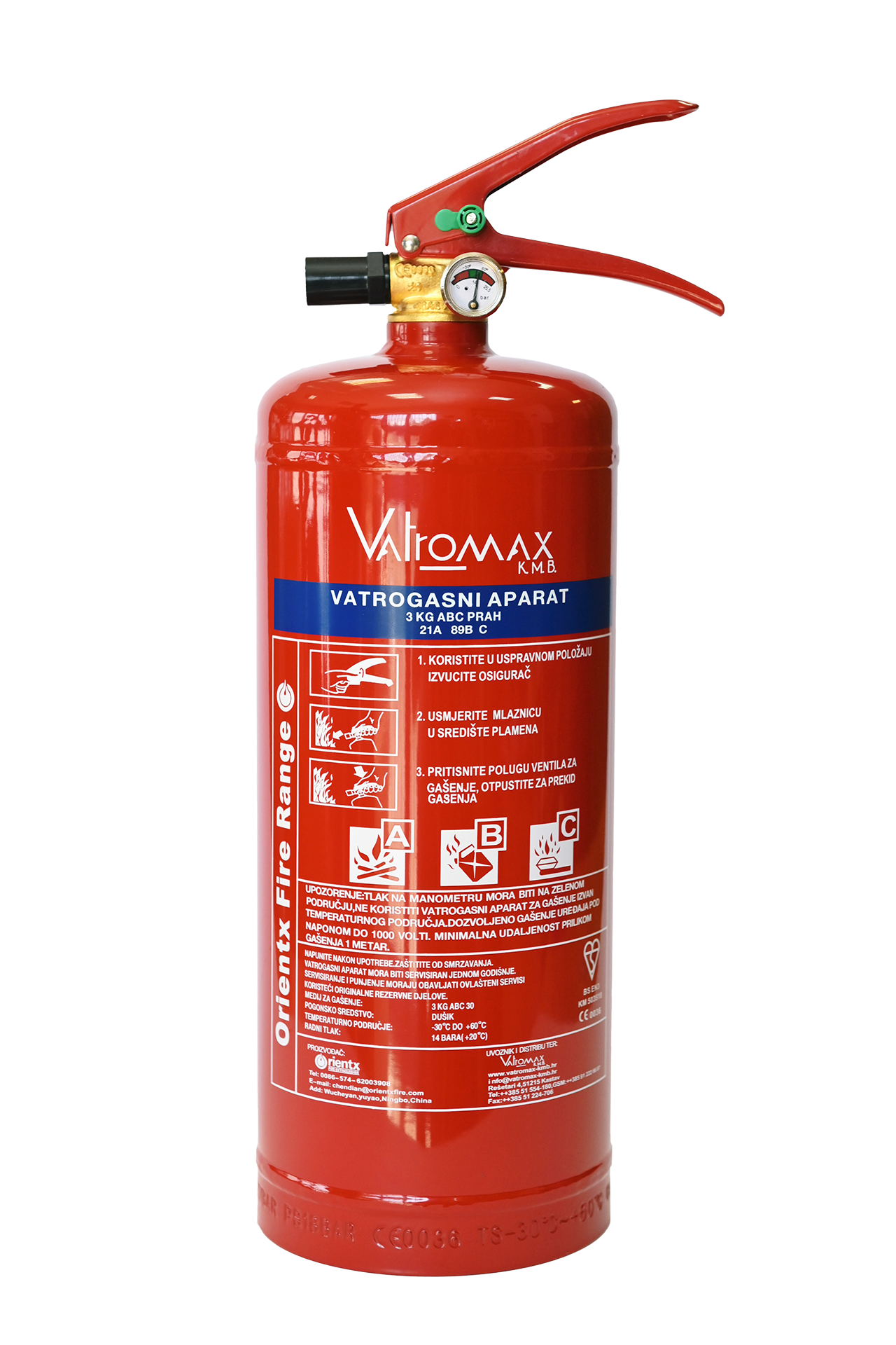 Vatrogasni aparat P-3, 3KG